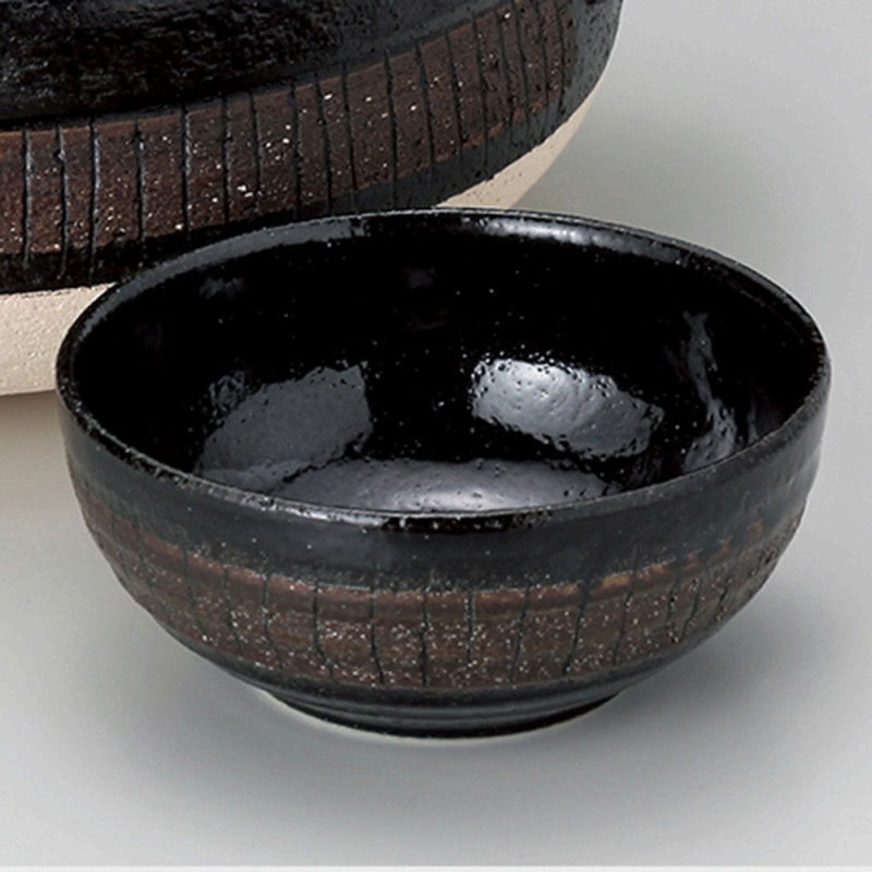 金正陶器 黒十草小鉢 1個(ご注文単位1個)【直送品】