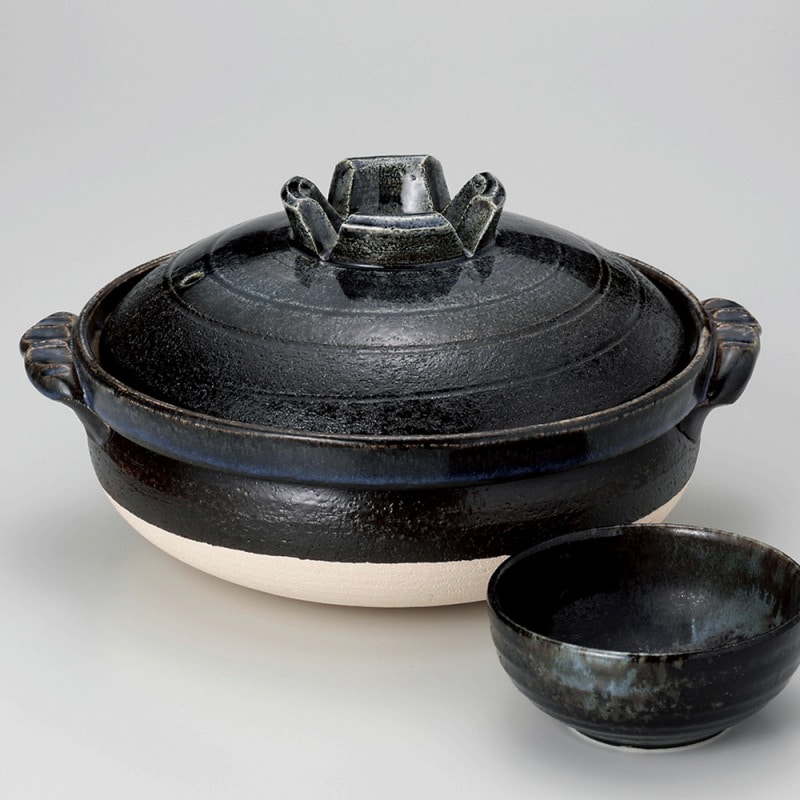 金正陶器 瑠璃釉9号深鍋 1個(ご注文単位1個)【直送品】