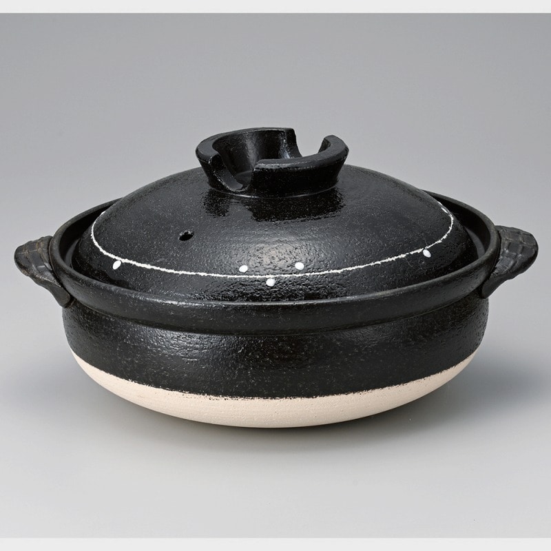 金正陶器 黒釉ライン7号深鍋 1個(ご注文単位1個)【直送品】