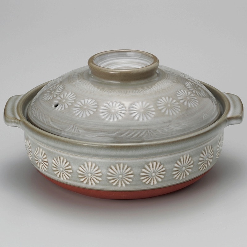 金正陶器 銀峯三島８号ＩＨ鍋（プレート付） 1個（ご注文単位1個）【直送品】