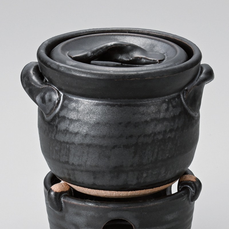 金正陶器 黒釉ご飯釜（1合炊） 1個（ご注文単位1個）【直送品】