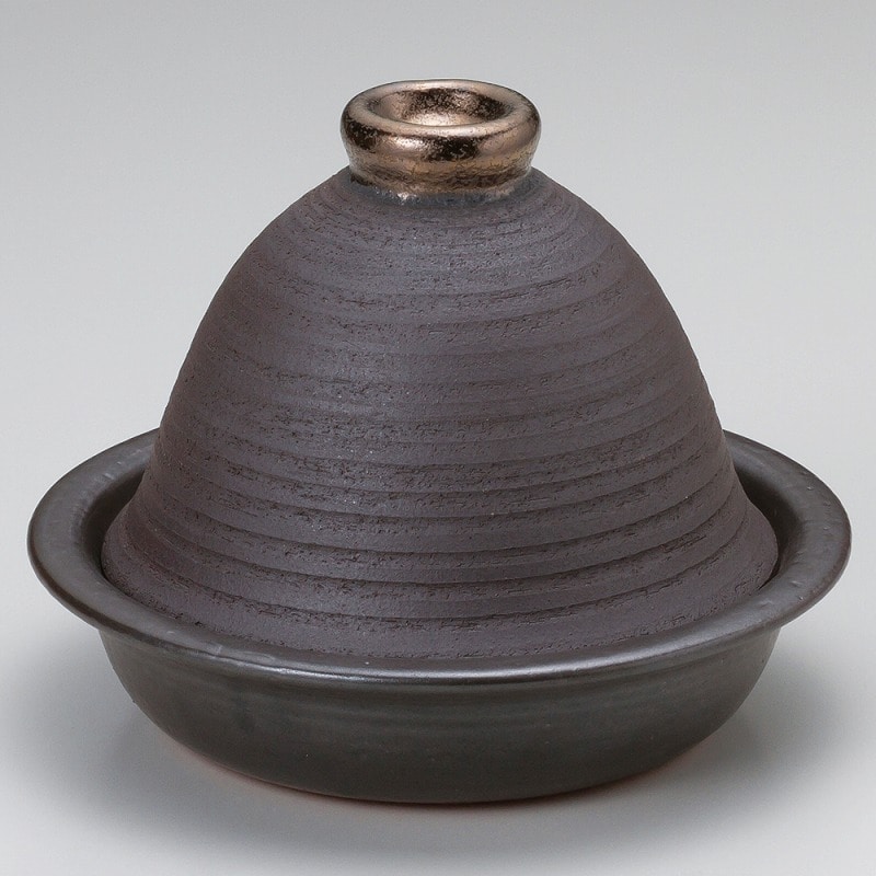 金正陶器 黒金彩タジン鍋(中) 1個(ご注文単位1個)【直送品】
