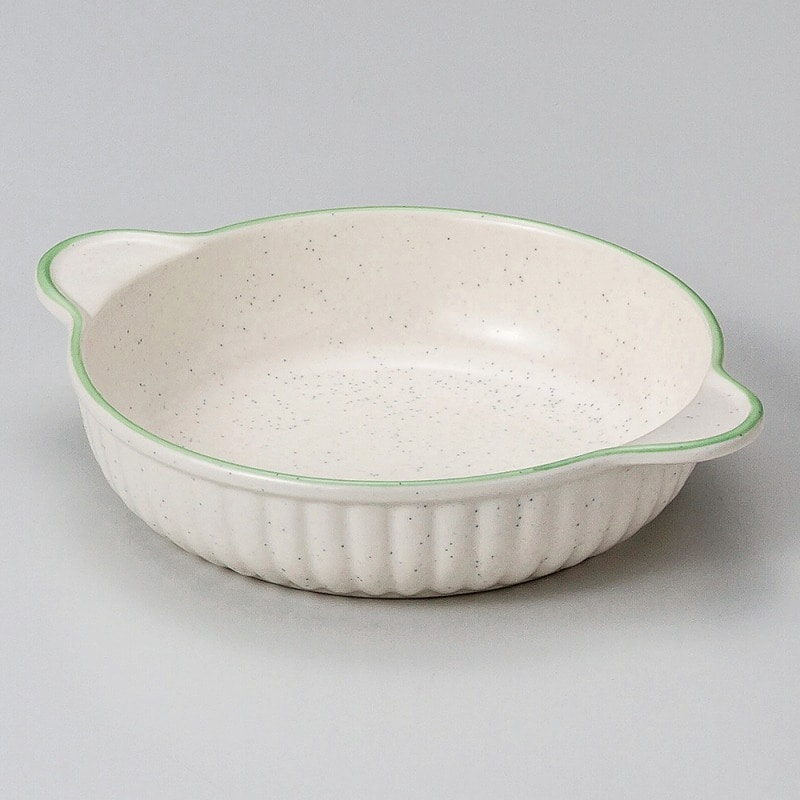 金正陶器 グリーンライン丸グラタン 1個(ご注文単位1個)【直送品】