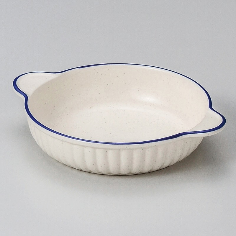 金正陶器 ブルーライン丸グラタン 1個(ご注文単位1個)【直送品】