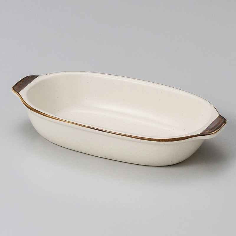 金正陶器 セミストン小判グラタン 1個(ご注文単位1個)【直送品】