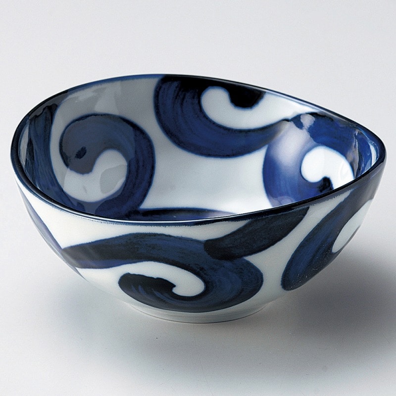 金正陶器 鳴門唐草楕円5.0鉢 1個(ご注文単位1個)【直送品】