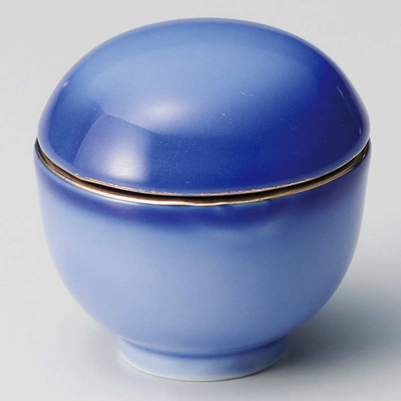 金正陶器 濃コバルト蓋付珍味 1個(ご注文単位1個)【直送品】
