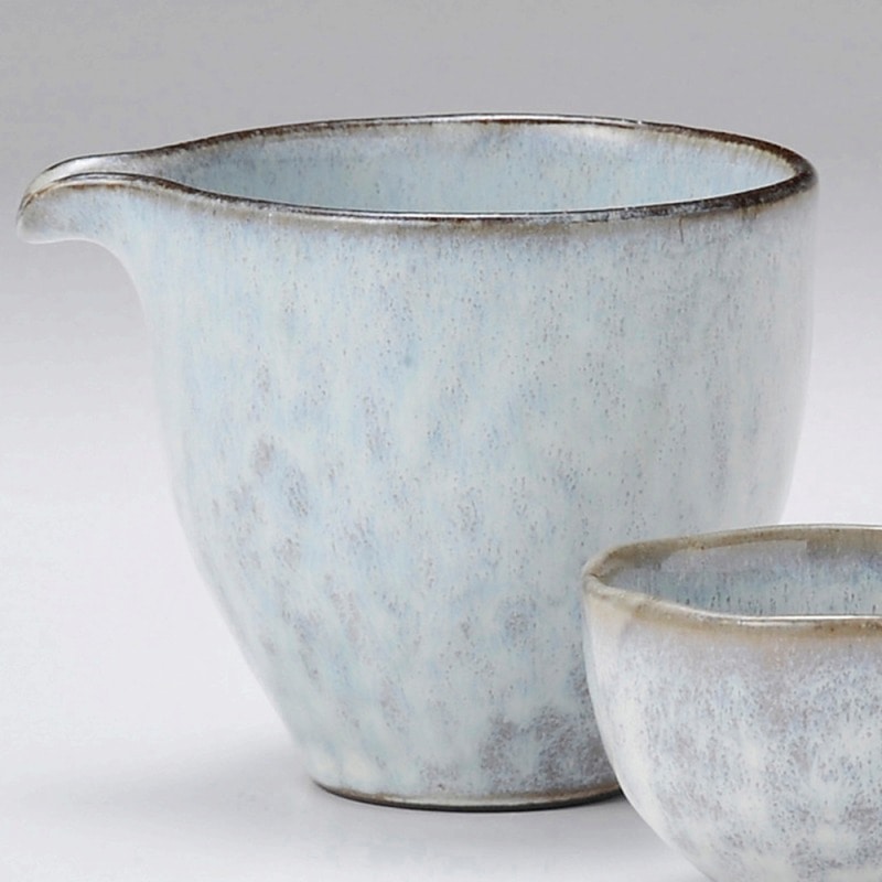 金正陶器 黒陶粉引片口冷酒 1個(ご注文単位1個)【直送品】