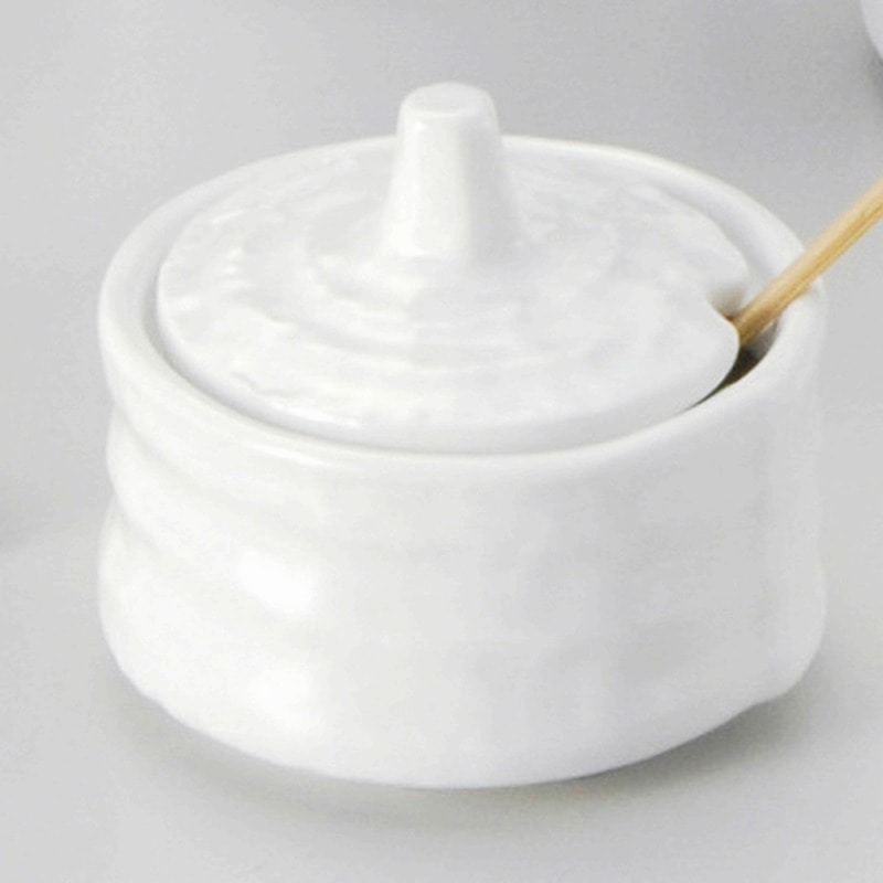 金正陶器 白磁つづみ辛子入 1個(ご注文単位1個)【直送品】