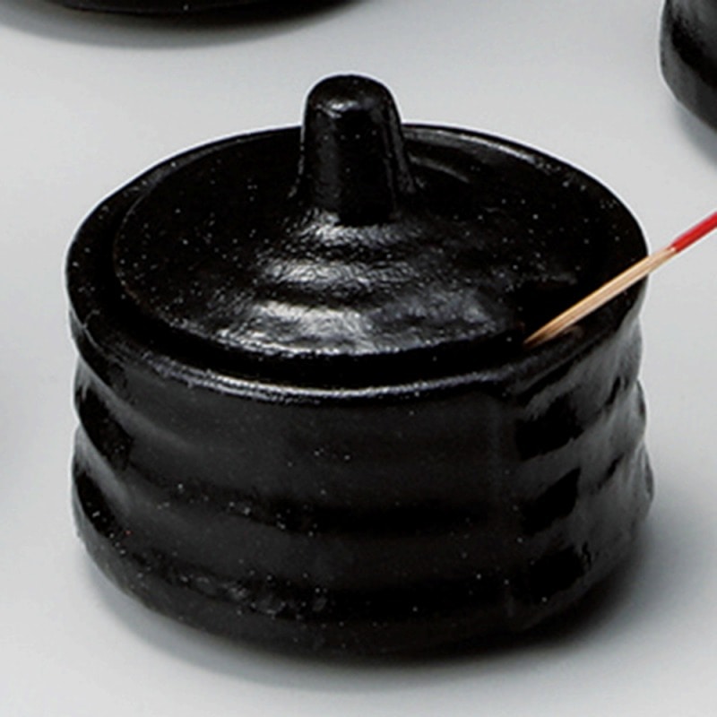 金正陶器 瀬戸黒つづみ辛子入 1個(ご注文単位1個)【直送品】