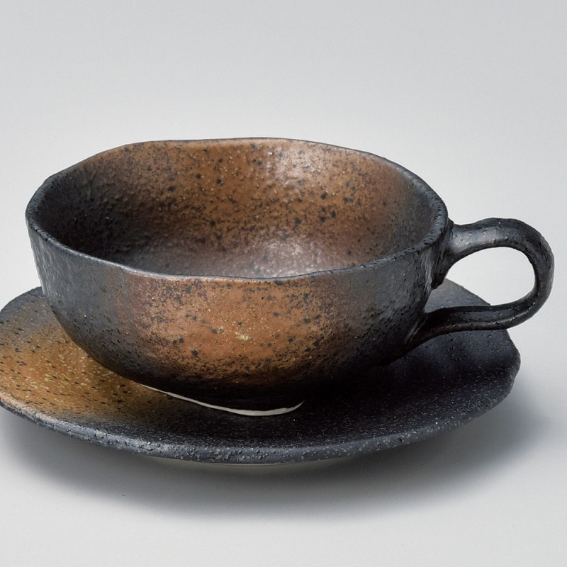 金正陶器 黒備前スープ碗 1個(ご注文単位1個)【直送品】