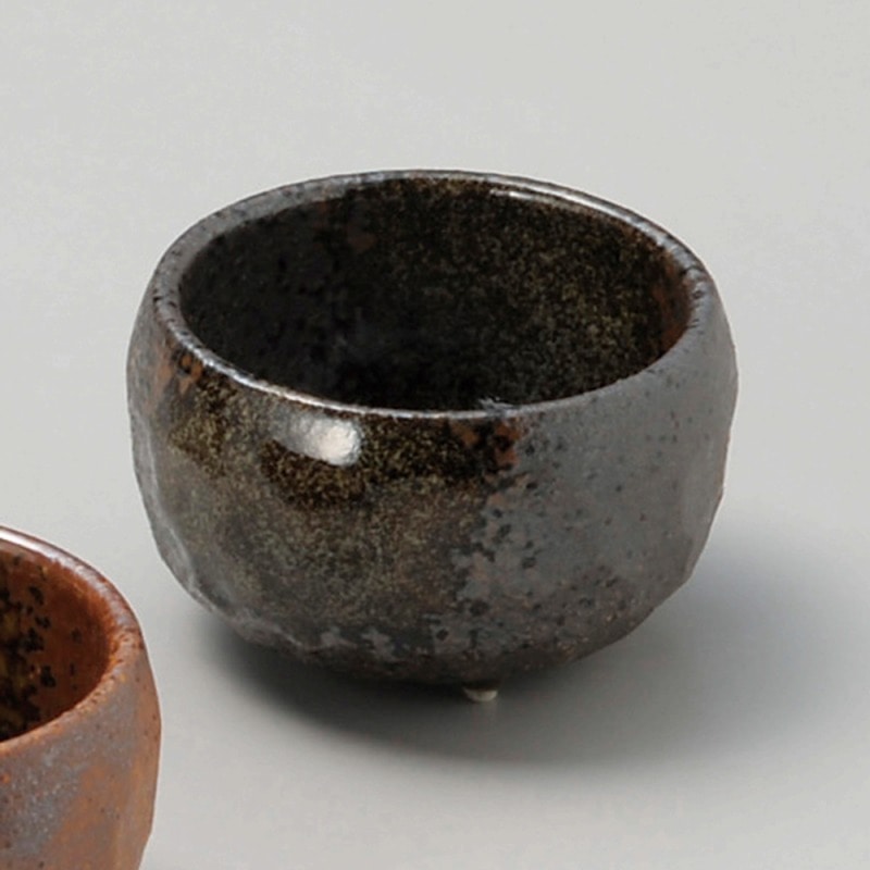 金正陶器 黒伊賀三ツ足珍味(小) 1個(ご注文単位1個)【直送品】