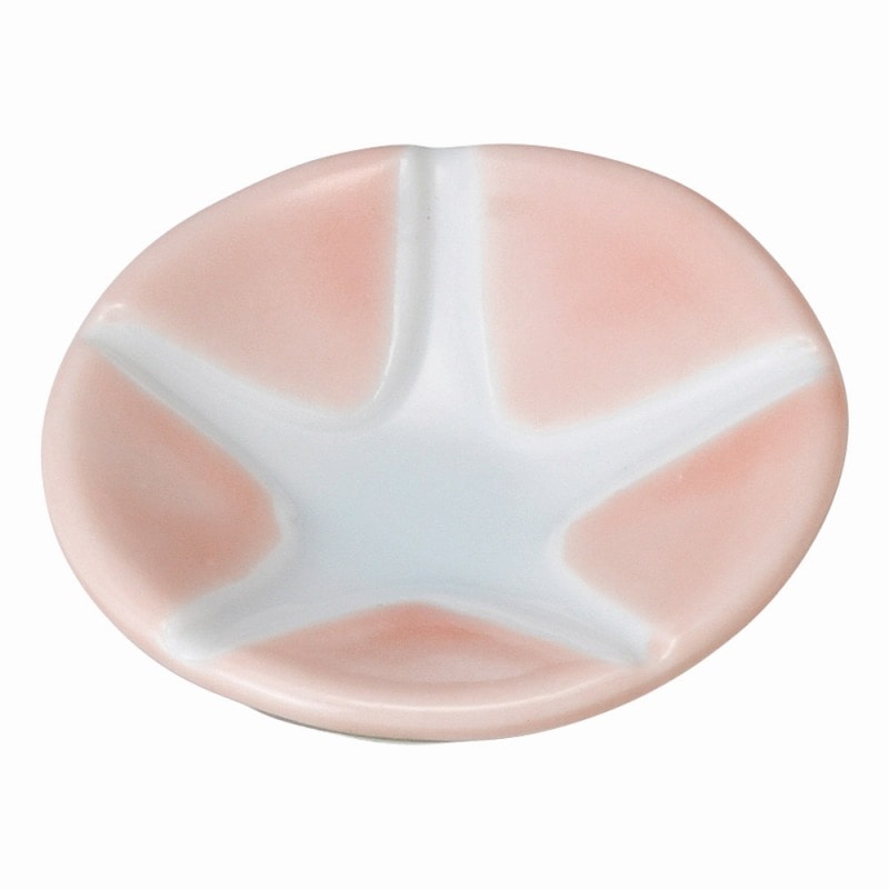 金正陶器 朝顔ピンク箸置 1個（ご注文単位1個）【直送品】