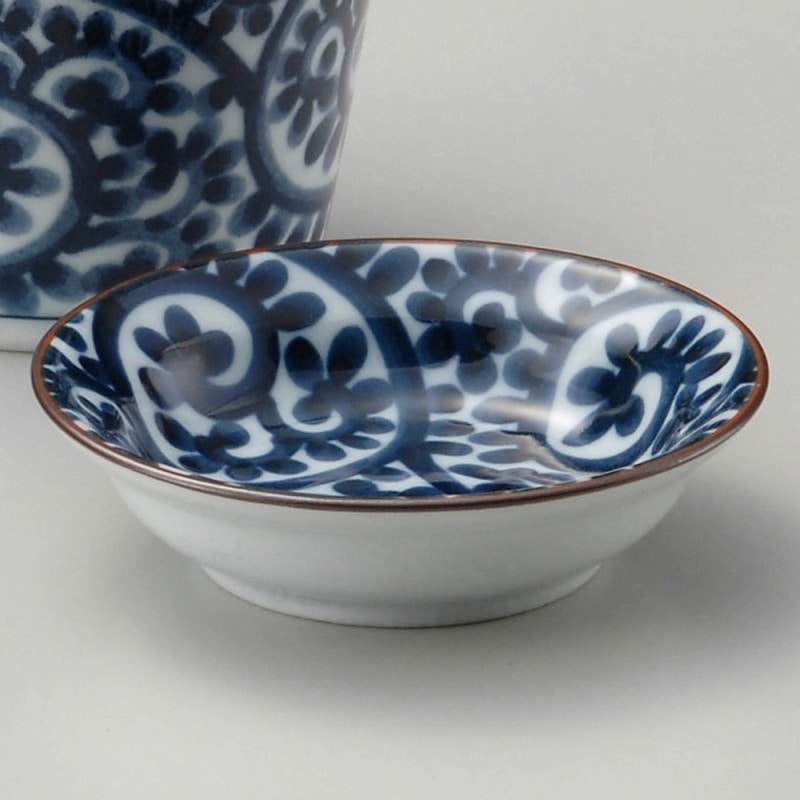 金正陶器 タコ唐草そば薬味皿 1個(ご注文単位1個)【直送品】