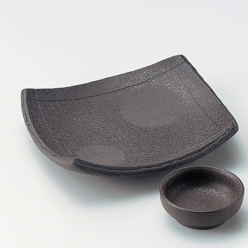 金正陶器 炭化土四方上り向付 1個（ご注文単位1個）【直送品】