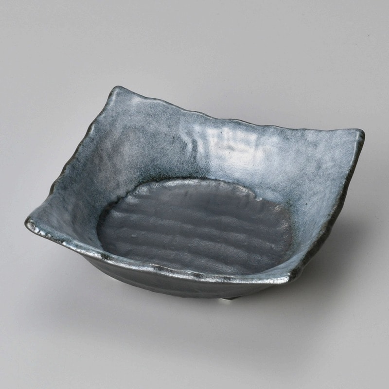 金正陶器 黒志野四つ足刺身鉢 1個（ご注文単位1個）【直送品】