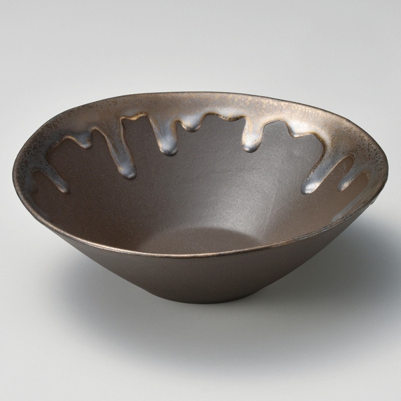 金正陶器 金流したわみ鉢（大） 1個（ご注文単位1個）【直送品】