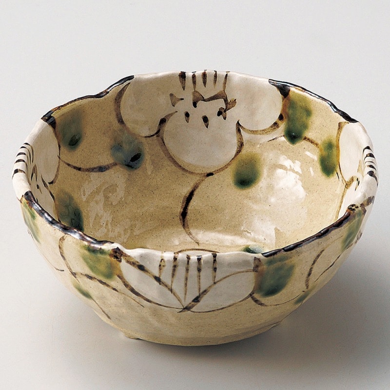 金正陶器 格子花三ツ足5.0鉢 1個（ご注文単位1個）【直送品】