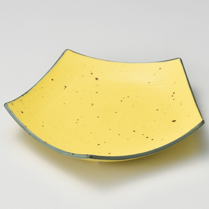 金正陶器 鉄粉黄五角皿（大） 1個（ご注文単位1個）【直送品】