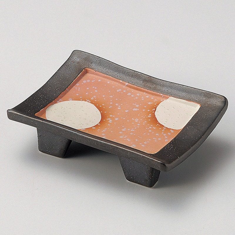 金正陶器 黒土萬月高台5.0皿 1個（ご注文単位1個）【直送品】