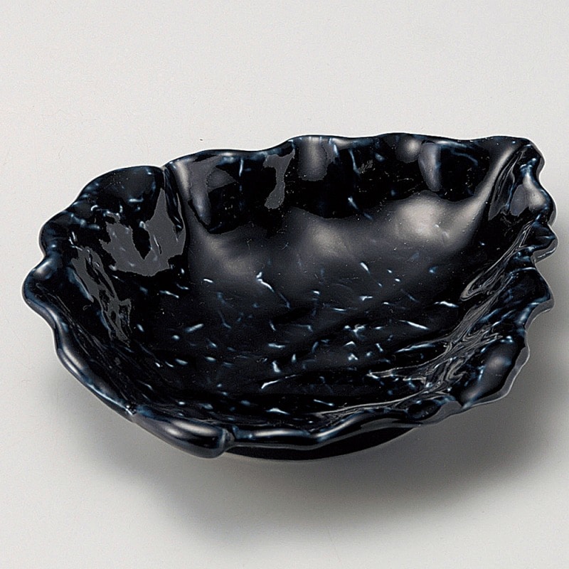 金正陶器 ルリ紺葉型向付 1個（ご注文単位1個）【直送品】