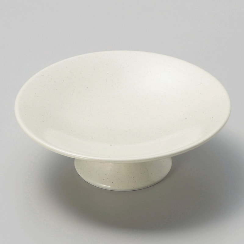 金正陶器 クリーム 5.0高台皿 1個（ご注文単位1個）【直送品】