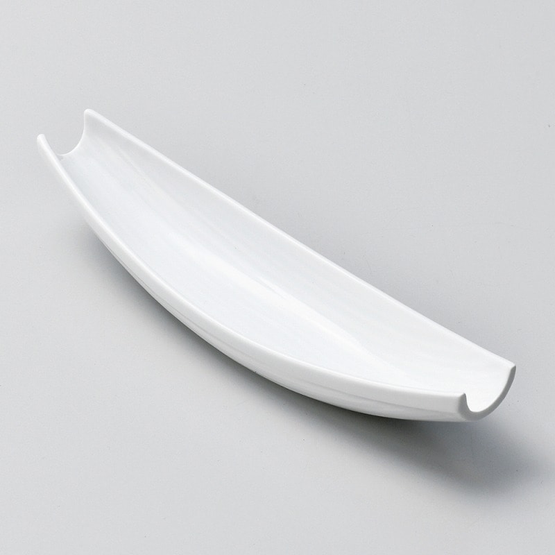 金正陶器 白釉舟型前菜皿 1個（ご注文単位1個）【直送品】