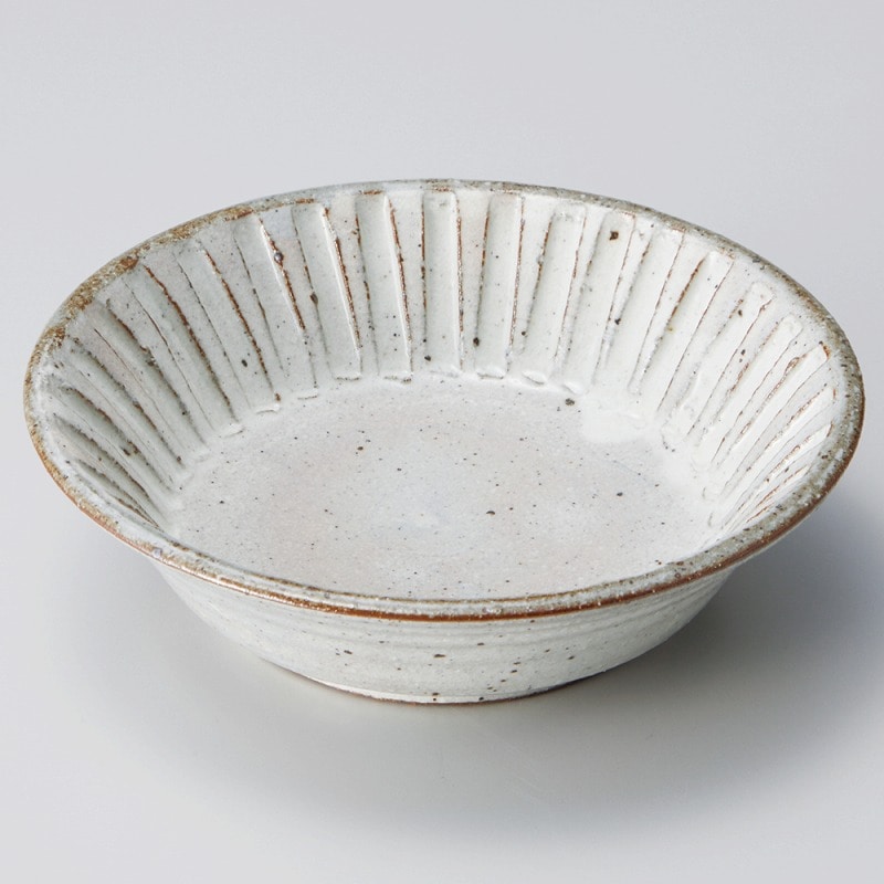 金正陶器 粉引けずり中鉢 1個（ご注文単位1個）【直送品】