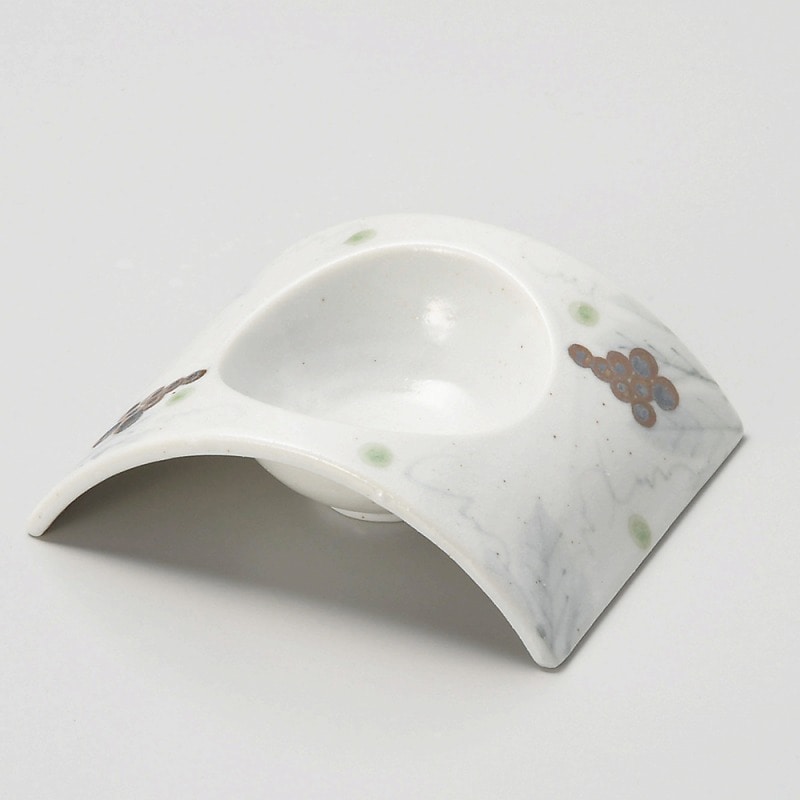 金正陶器 白志野ぶどうアーチ型珍味 1個（ご注文単位1個）【直送品】