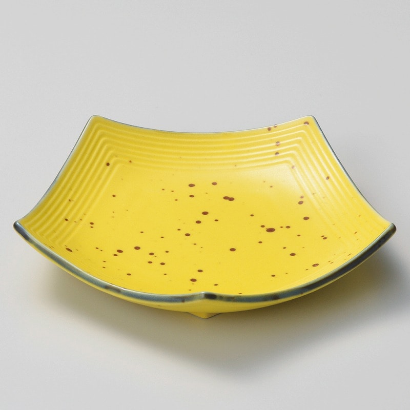 金正陶器 鉄粉黄五角皿（小） 1個（ご注文単位1個）【直送品】