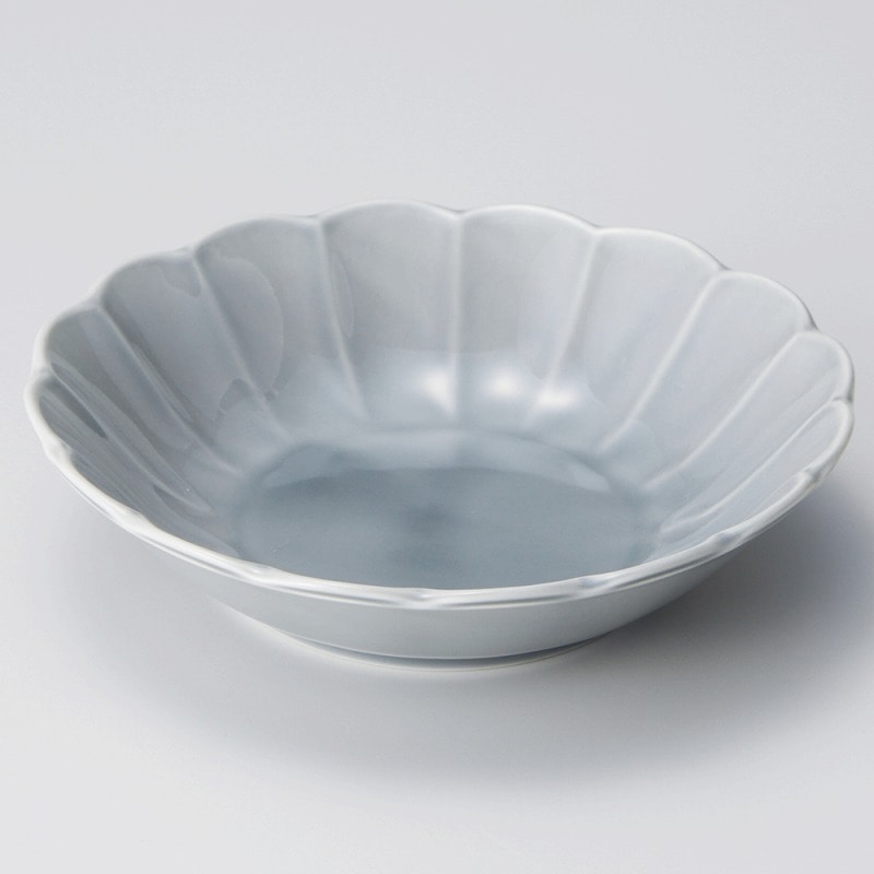 金正陶器 グレー花型13㎝小鉢 1個（ご注文単位1個）【直送品】