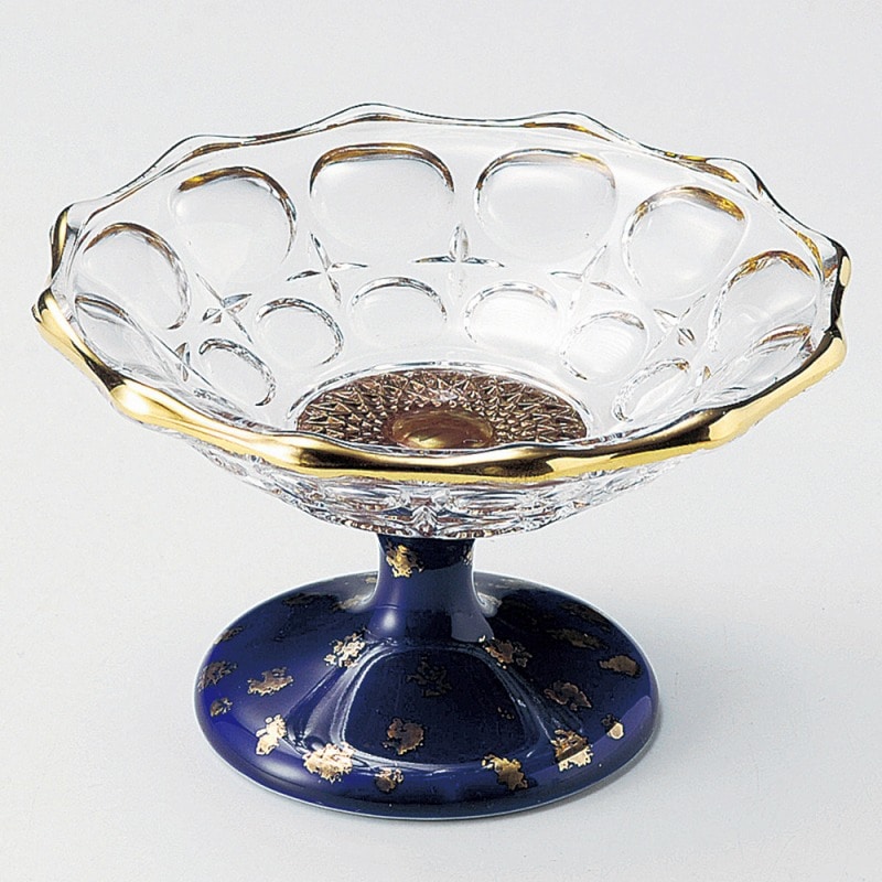 金正陶器 ガラスルリ釉高台鉢 1個（ご注文単位1個）【直送品】