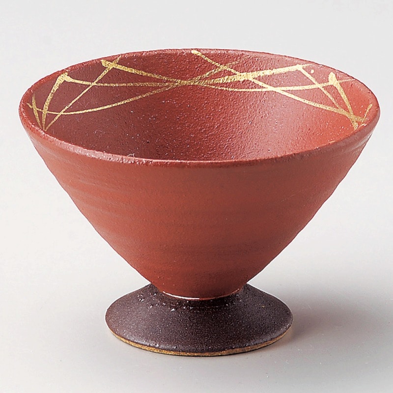 金正陶器 赤化粧金ライン珍味 1個（ご注文単位1個）【直送品】