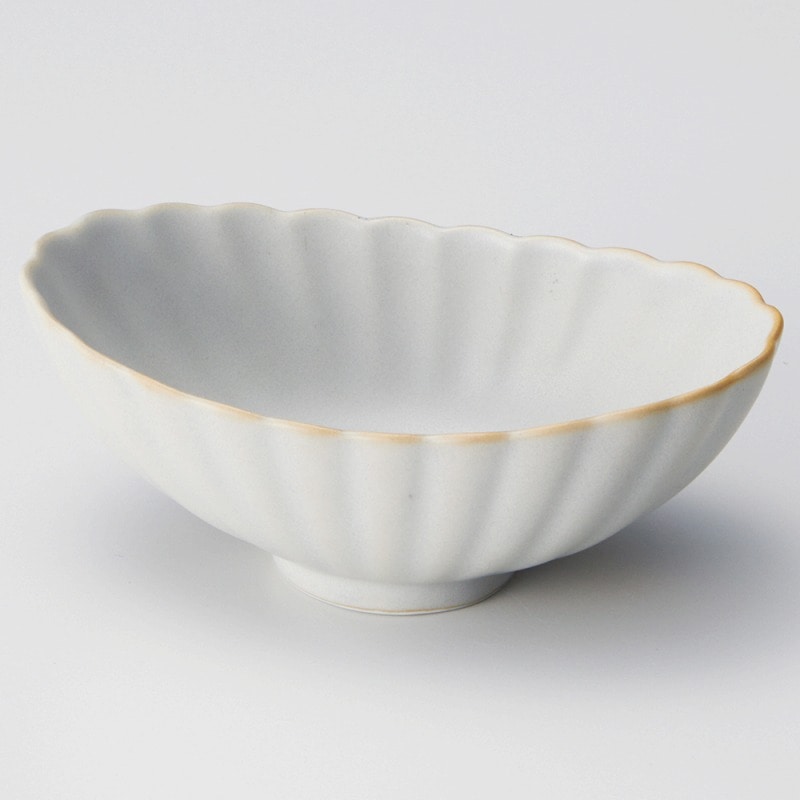 金正陶器 マットグレーひな菊舟形小付 1個（ご注文単位1個）【直送品】