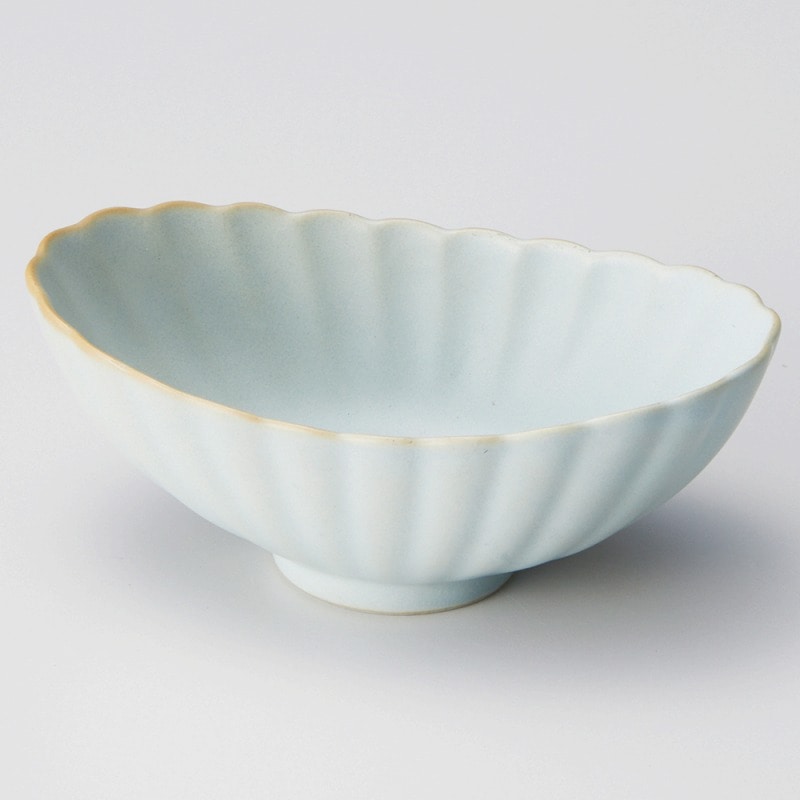 金正陶器 マットブルーひな菊舟形小付 1個（ご注文単位1個）【直送品】