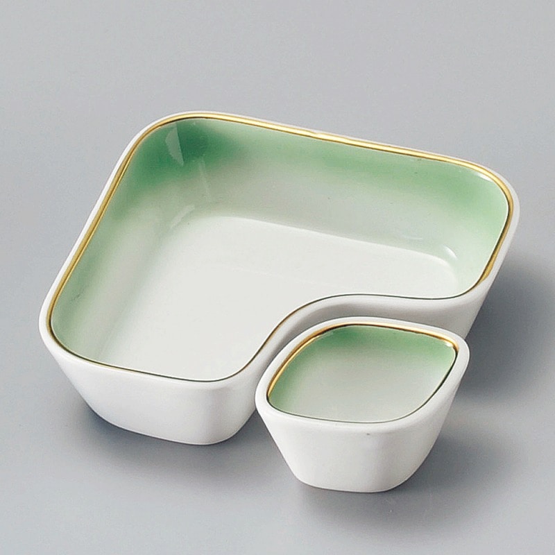 金正陶器 ヒワ吹渕金L型鉢 1個(ご注文単位1個)【直送品】