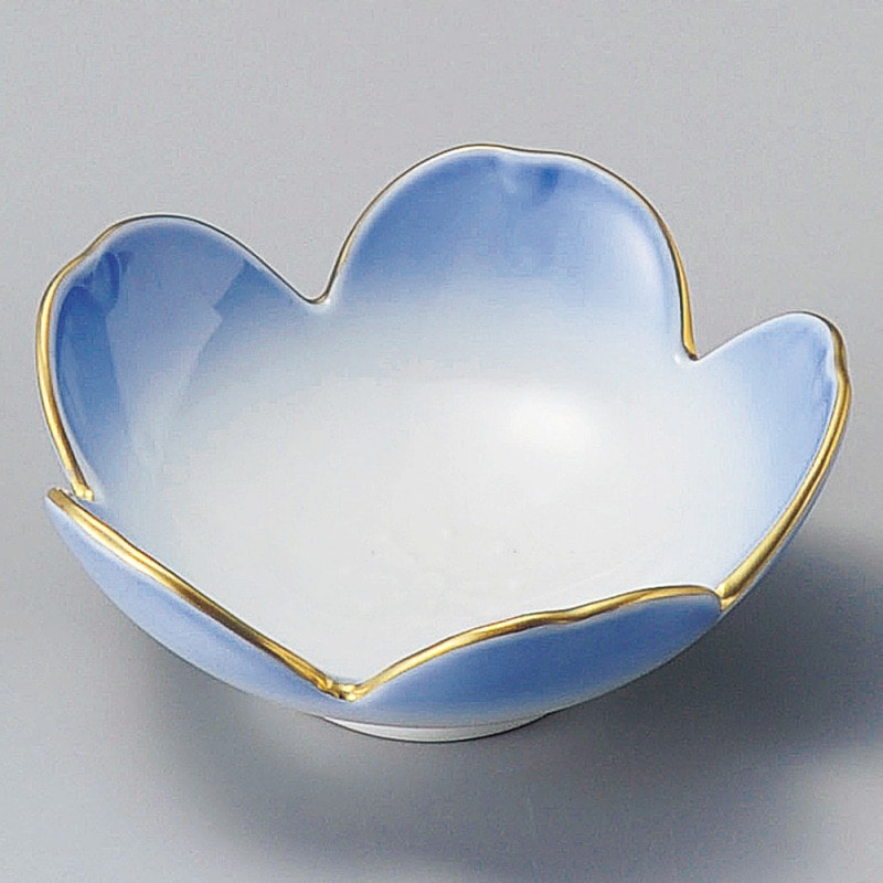 金正陶器 渕金コバルト桜型小鉢 1個(ご注文単位1個)【直送品】