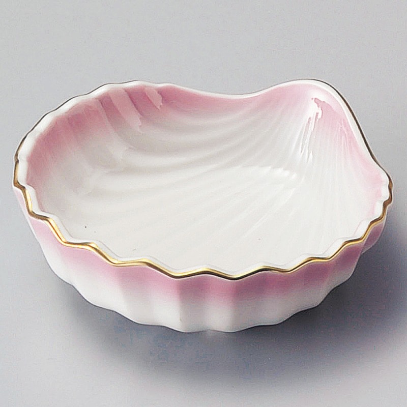 金正陶器 ピンク吹貝型小鉢 1個(ご注文単位1個)【直送品】