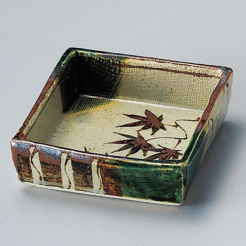 金正陶器 手描き織部角小鉢 1個(ご注文単位1個)【直送品】