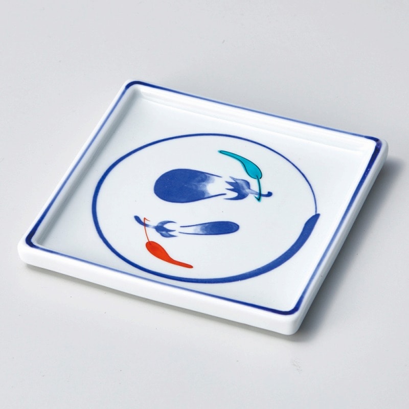 金正陶器 茄子正角皿 1個(ご注文単位1個)【直送品】