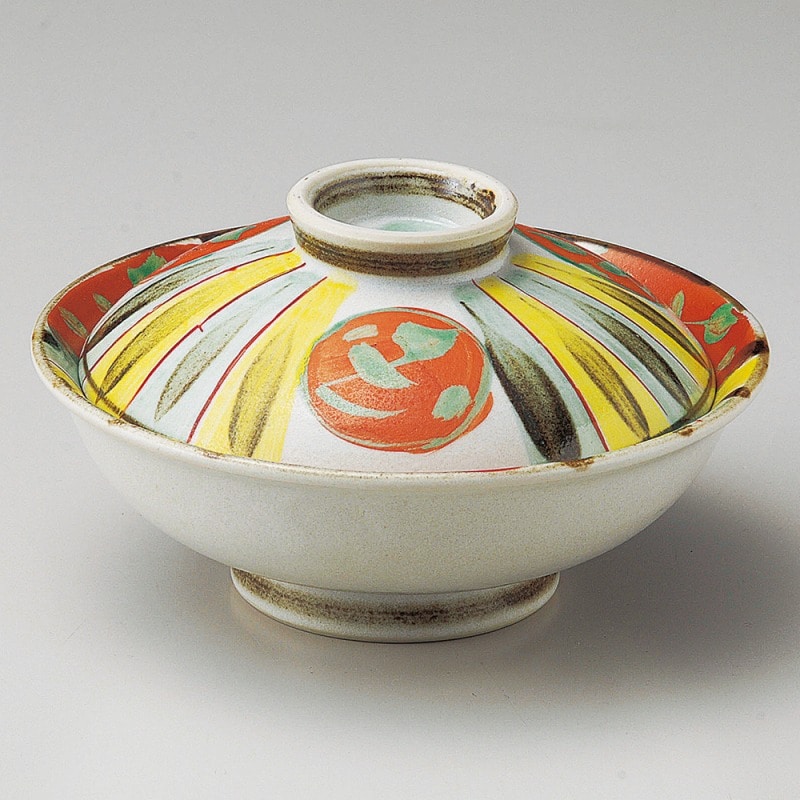 金正陶器 十草赤丸紋7.0骨むし 1個（ご注文単位1個）【直送品】