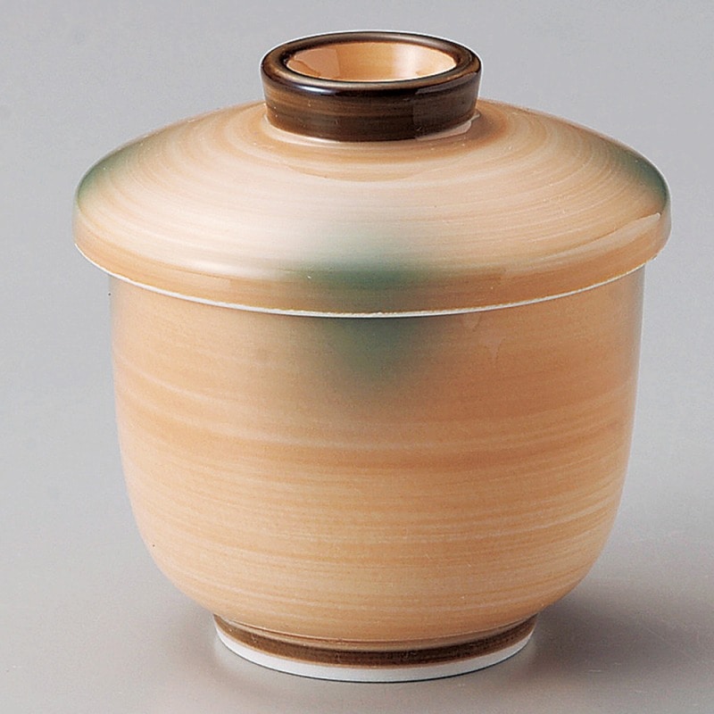 金正陶器 オレンジ巻グリン吹京型むし碗 1個（ご注文単位1個）【直送品】