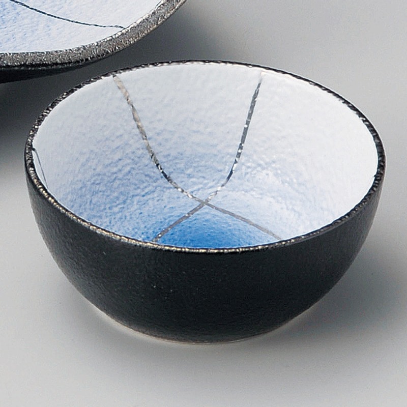 金正陶器 コバルト銀彩丸とんすい 1個（ご注文単位1個）【直送品】