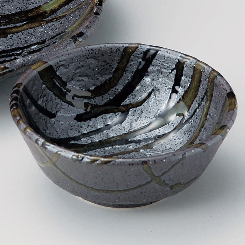 金正陶器 黒織部流し玉割 1個（ご注文単位1個）【直送品】