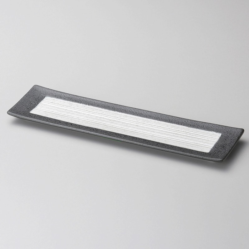 金正陶器 黒ラスター 細長皿（小） 1個（ご注文単位1個）【直送品】