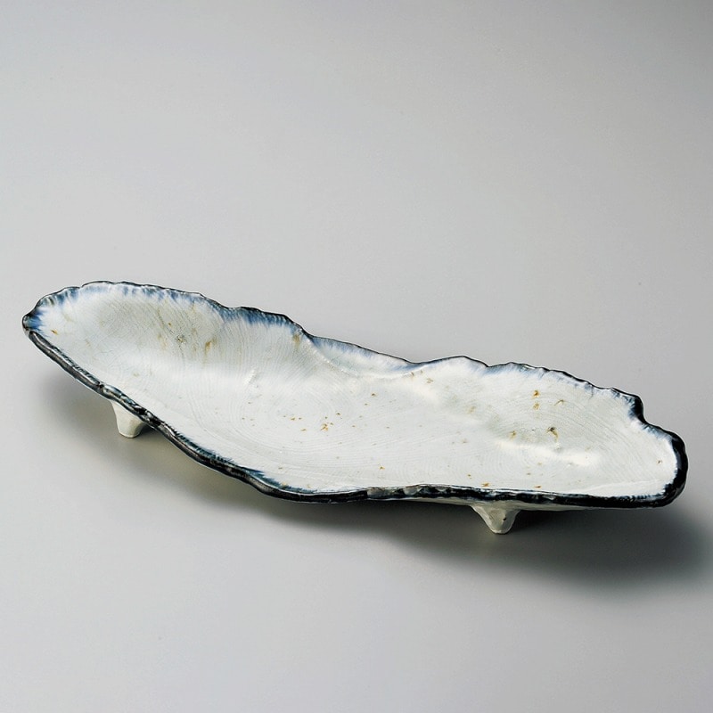 金正陶器 かいらぎ呉須流櫛目長皿 1個（ご注文単位1個）【直送品】