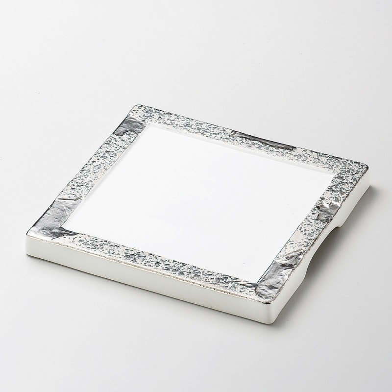 金正陶器 渕プラチナ 正角皿 1個（ご注文単位1個）【直送品】