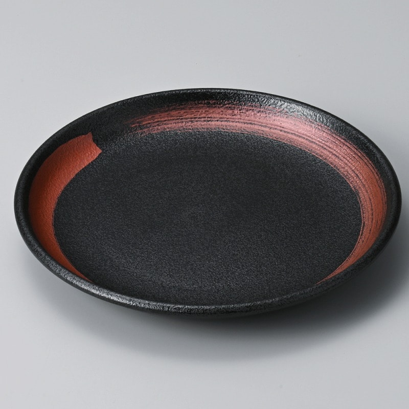 金正陶器 赤銀彩8.0丸皿 1個（ご注文単位1個）【直送品】