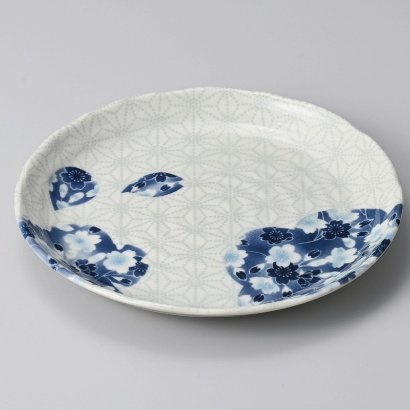 金正陶器 麻の葉桜8.0皿 1個（ご注文単位1個）【直送品】