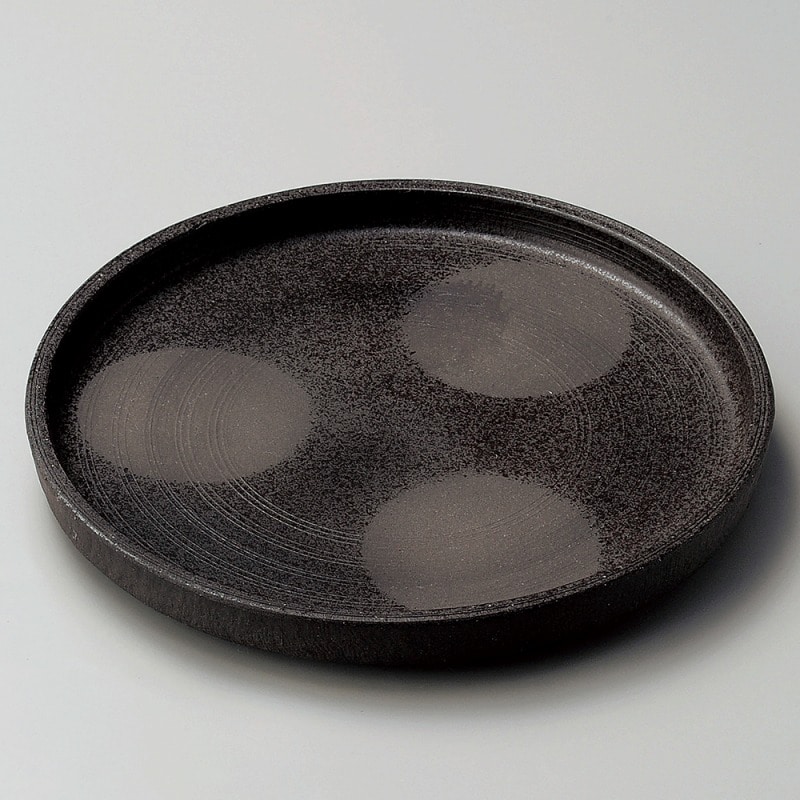 金正陶器 炭化土ポタモチ切立7.5皿 1個（ご注文単位1個）【直送品】